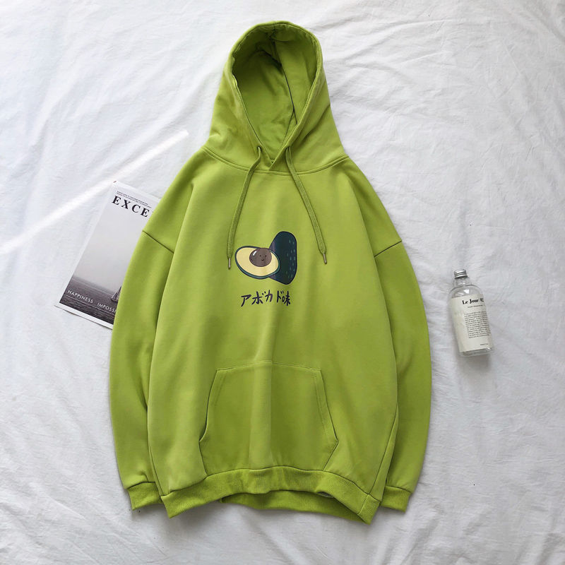 Men's avocado print hooded sweatshirt