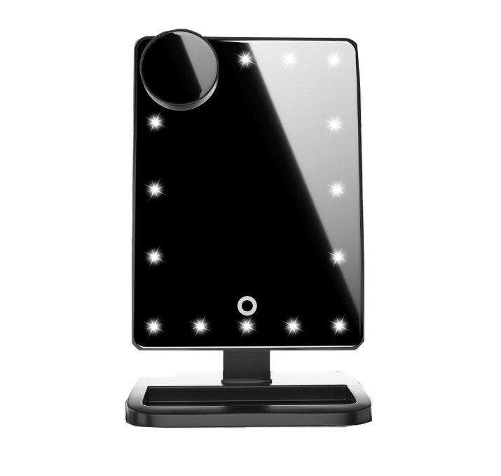 Touch Screen Makeup Mirror With 20 LED Light Bluetooth Music Speaker 10X Magnifying Mirrors Lights LadyShow.Store