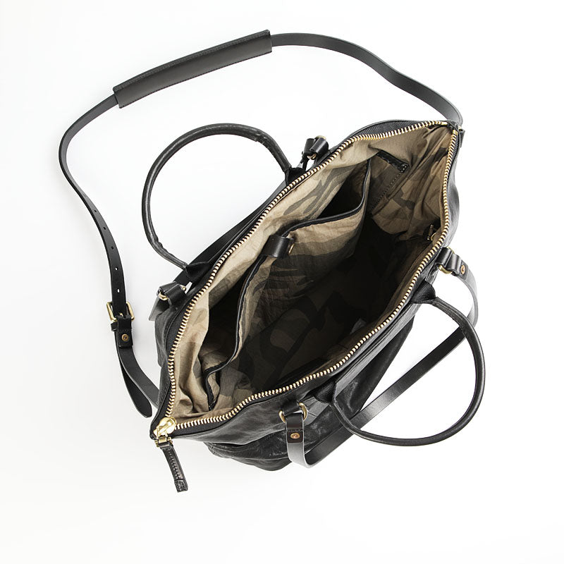 Daily Outdoor Large-capacity Travel Handmade Vegetable Tanned Cowhide Handbag Shoulder Tote Bag CJD