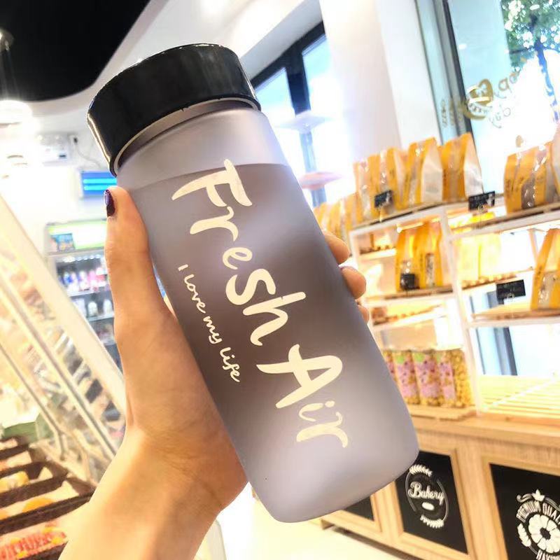 Frosted Portable Outdoor Plastic Fashion Water Bottle LadyShow.Store