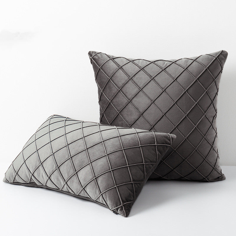 Diamond plaid velvet pillowcase Best YouTube Store