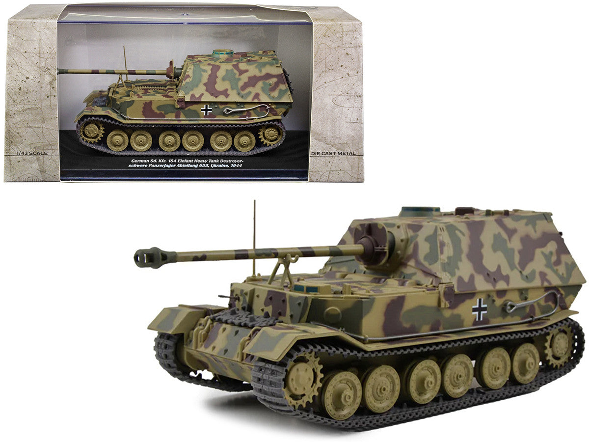 German Sd. Kfz. 184 Elefant Heavy Tank Destroyer "Schwere Panzerjager Abteilung 653 Ukraine 1944" 1/43 Diecast Model by AFVs of WWII-0