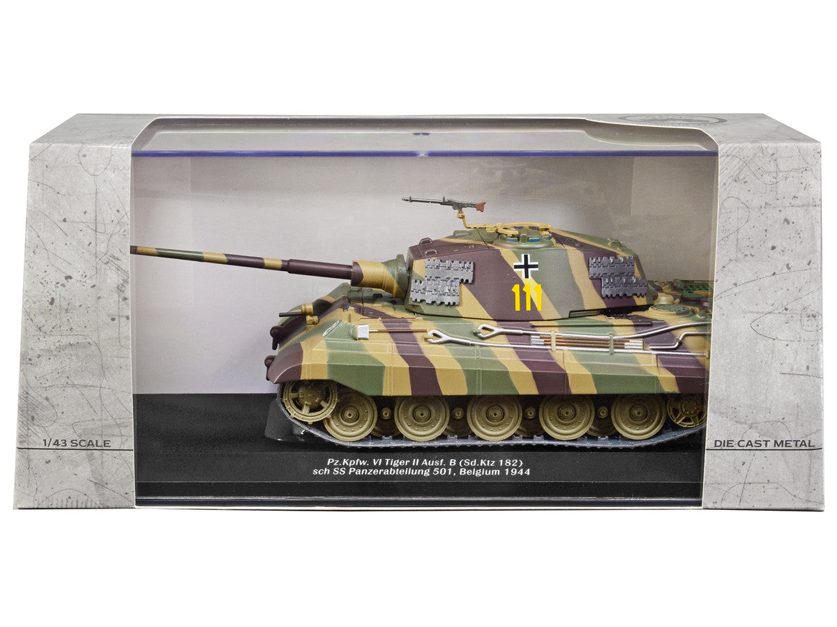 German Sd. PzKpfw VI King Tiger Ausf. B Heavy Tank #111 "Schwere SS Panzer Abteilung 101 Belgium 1944" 1/43 Diecast Model by AFVs of WWII AFV's of WWII