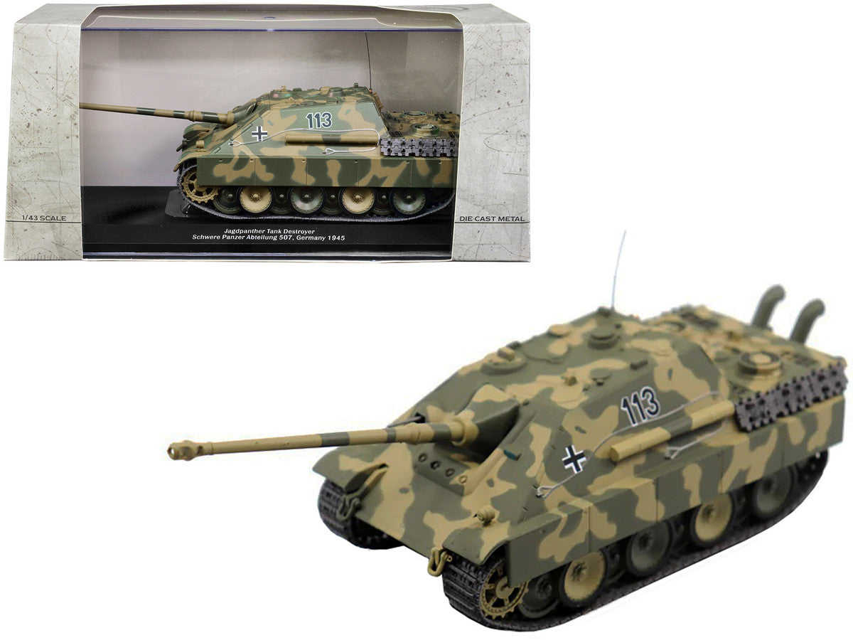 German Sd. Jagdpanther Tank Destroyer #113 "Schwere Panzer Abteilung 507 Germany 1945" 1/43 Diecast Model by AFVs of WWII AFV's of WWII