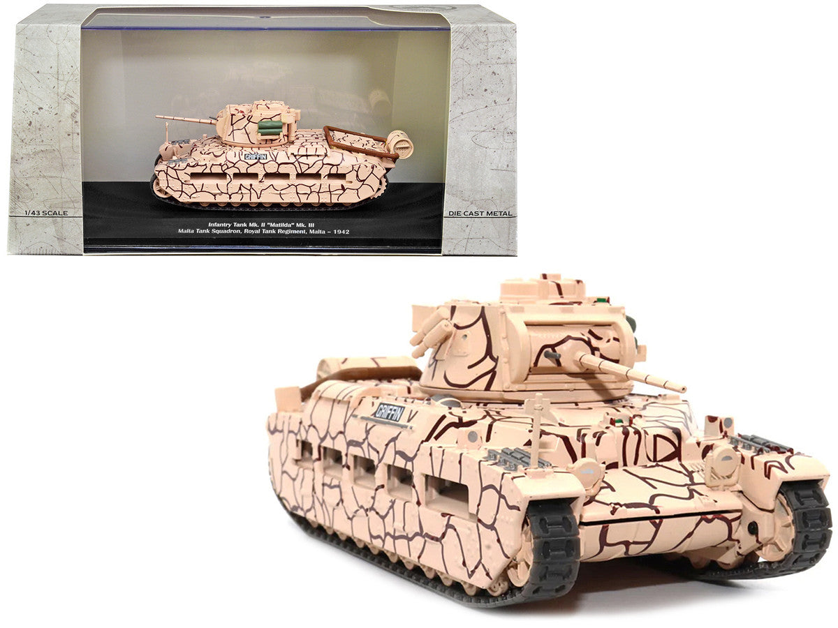 Infantry Tank Mk. II "Matilda" Mk. III "Griffin" "Malta Tank Squadron Royal Tank Regiment Malta 1942" 1/43 Diecast Model by AFVs of WWII AFV's of WWII