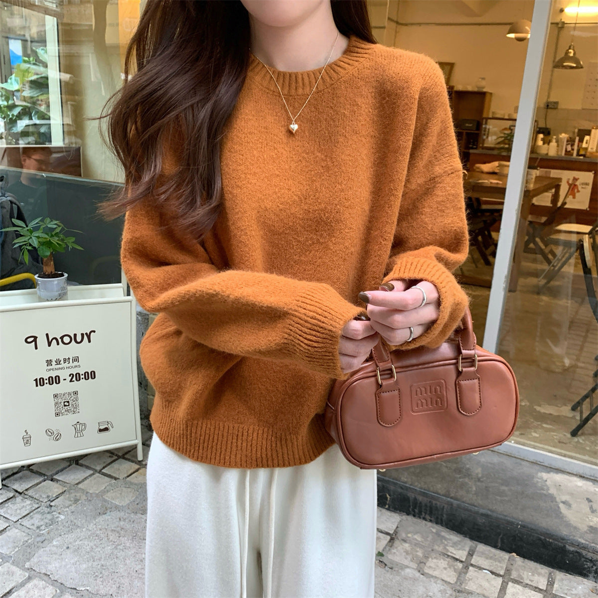 Korean Style Soft Glutinous Loose Candy Color Sweater Best YouTube Store