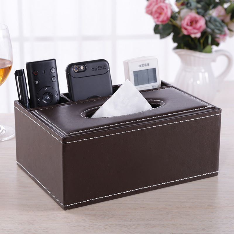 Multifunctional leather tissue box Best YouTube Store
