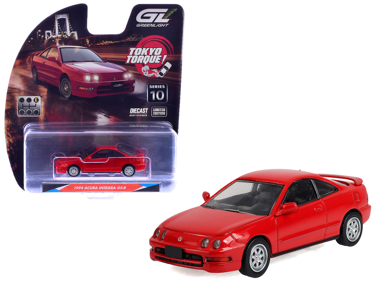 1994 Acura Integra GS-R Milano Red "Tokyo Torque" Series 10 1/64 Diecast Model Car by Greenlight Greenlight