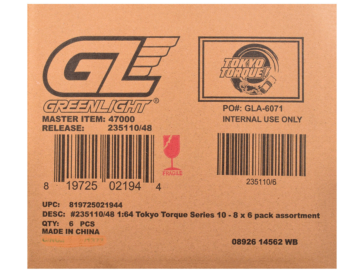 "Tokyo Torque" Series 10 Set of 6 pieces 1/64 Diecast Model Cars by Greenlight Greenlight