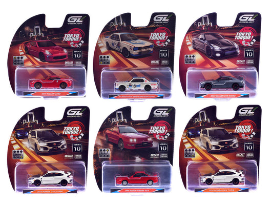 "Tokyo Torque" Series 10 Set of 6 pieces 1/64 Diecast Model Cars by Greenlight Greenlight