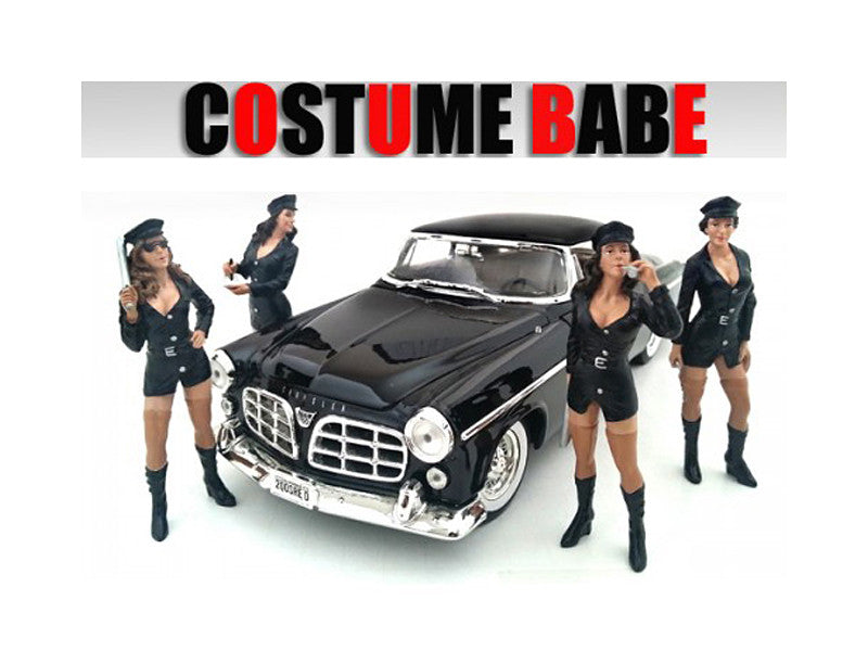 "Costume Babes" 4 Piece Figure Set For 1:24 Scale Models by American Diorama American Diorama