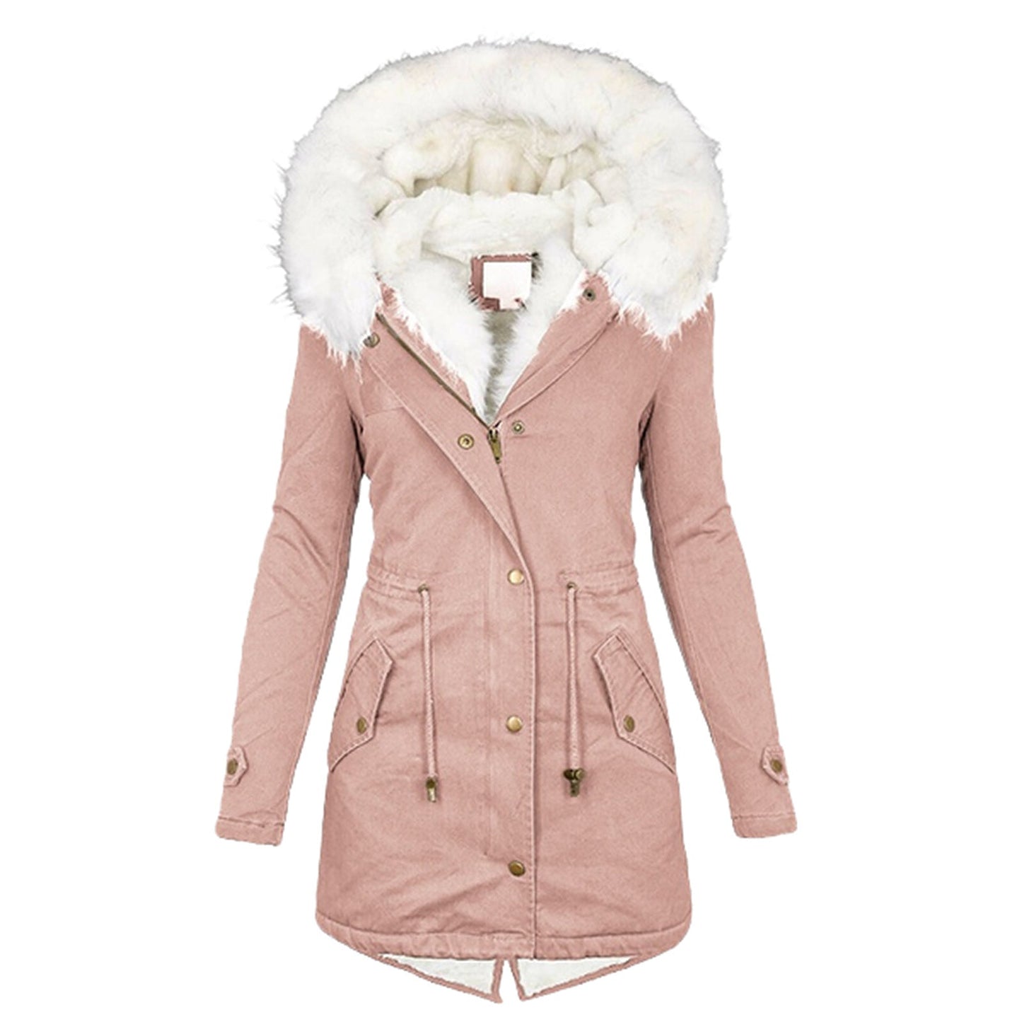 Women's cotton padded jacket with white collar Accent Plus
