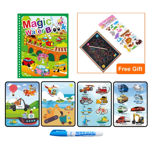 Magic Water Drawing Coloring  Book for Kids