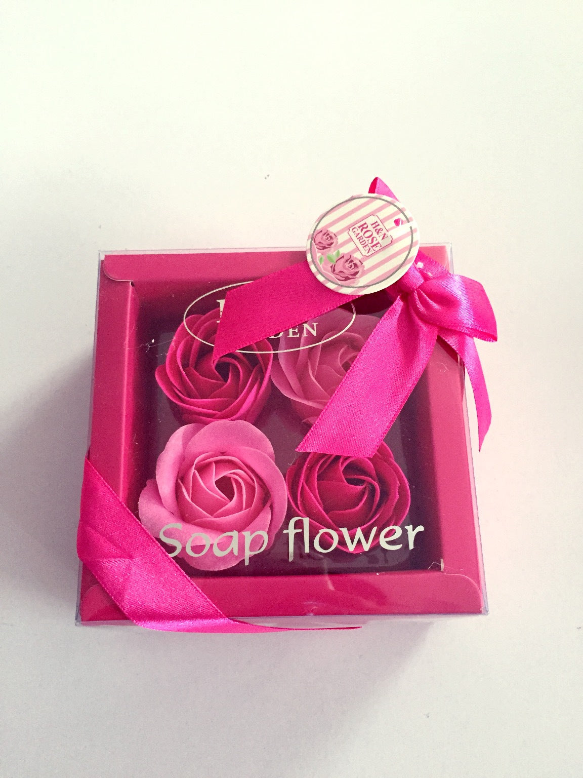 4 Rose Soap Flowers Gift Box For Valentine's Day CJD