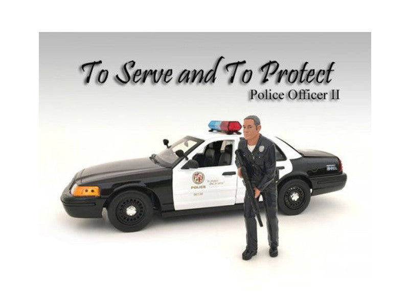 Police Officer II Figure For 1:18 Scale Models by American Diorama American Diorama