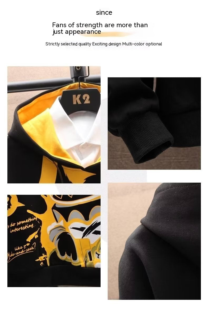 Anime Fleece-lined Thickened Hooded Sweatshirt Best YouTube Store