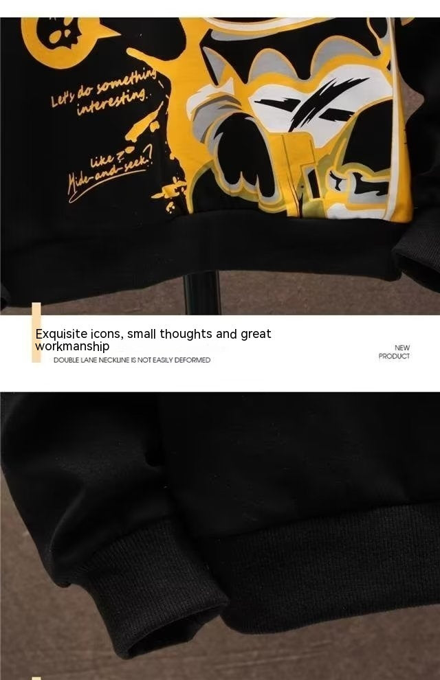 Anime Fleece-lined Thickened Hooded Sweatshirt Best YouTube Store