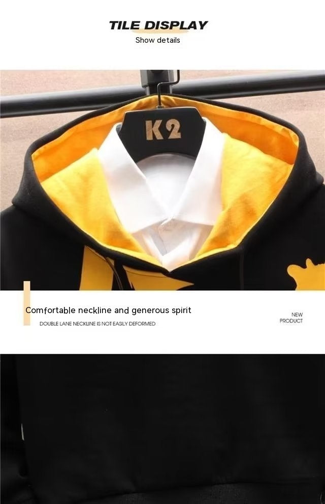 Anime Fleece-lined Thickened Hooded Sweatshirt LadyShow.Store