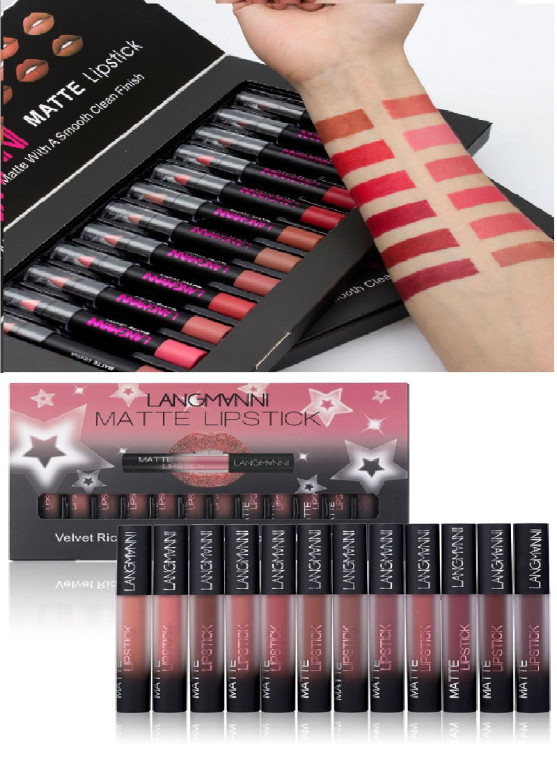 Matte Lipstick Waterproof Long-lasting Velvet Lipstick Set LadyShow.Store