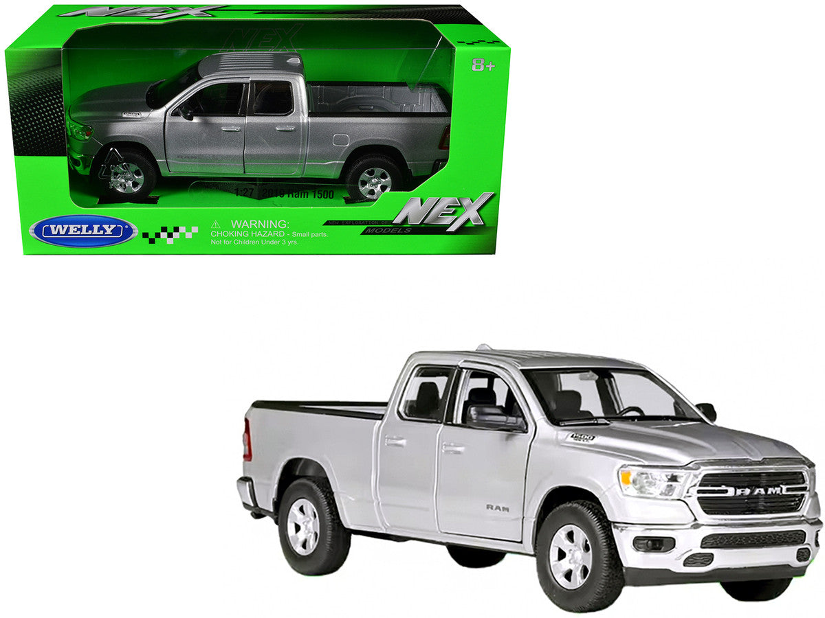 2019 RAM 1500 Pickup Truck Silver Metallic "NEX Models" Series 1/27 Diecast Model Car by Welly-2