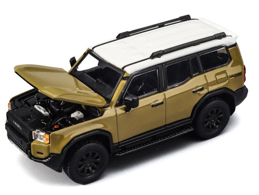 Toyota Land Cruiser 250 Sand with White Top 1/64 Diecast Model Car by Trends Hobby Trends Hobby