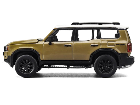 Toyota Land Cruiser 250 Sand with White Top 1/64 Diecast Model Car by Trends Hobby-0