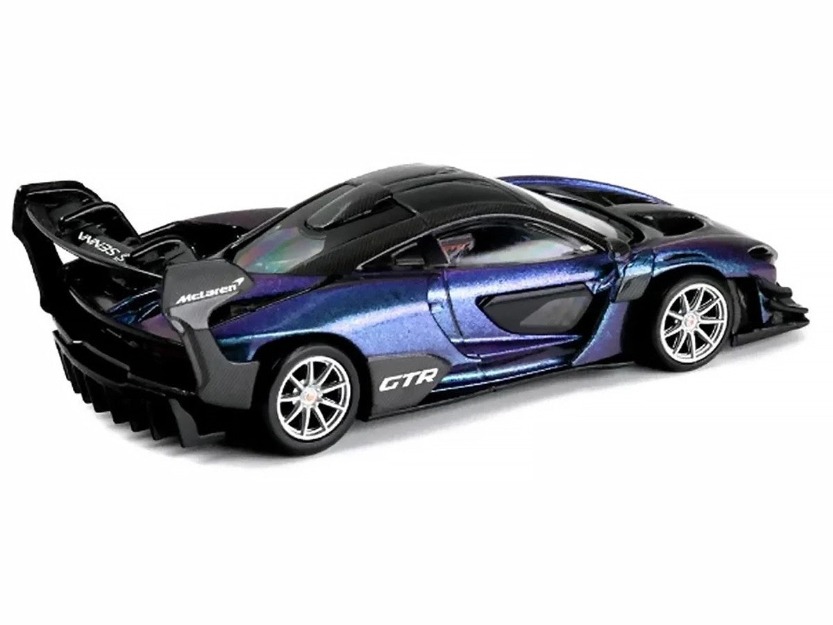 McLaren Senna GTR Midnight Purple Metallic with Black Top "HCFC 2025 Limited Edition" 1/64 Diecast Model Car by Trends Hobby-2