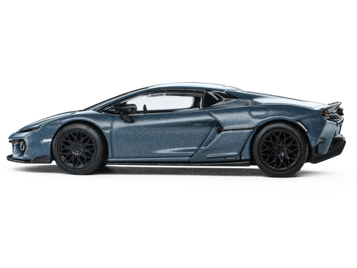 Lamborghini Temerario Matt Blue Metallic 1/64 Diecast Model Car by Trends Hobby Trends Hobby