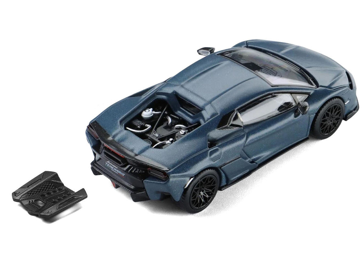Lamborghini Temerario Matt Blue Metallic 1/64 Diecast Model Car by Trends Hobby Trends Hobby