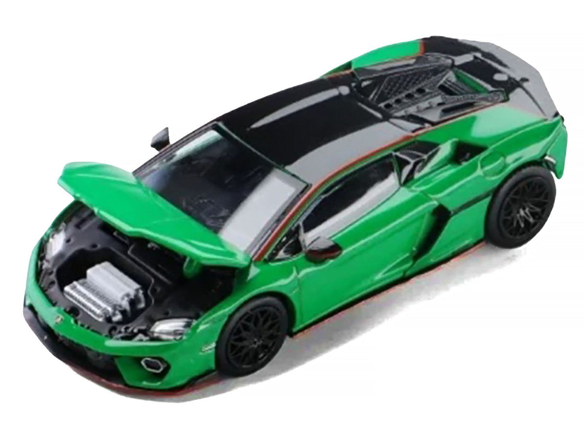 Lamborghini Temerario Green with Black Topdie 1/64 Diecast Model Car by Trends Hobby Trends Hobby