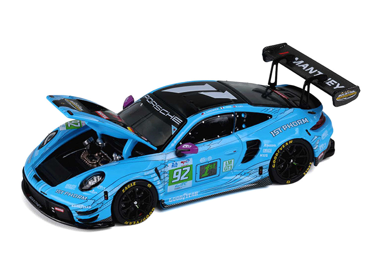 Porsche 911 GT3 R (992) #92 Ryan Hardwick - Richard Lietz - Riccardo Pera "Manthey 1st Phorm" LMGT3 Class Winner "24 Hours of Le Mans" (2025) 1/64 Diecast Model Car by Trends Hobby Trends Hobby