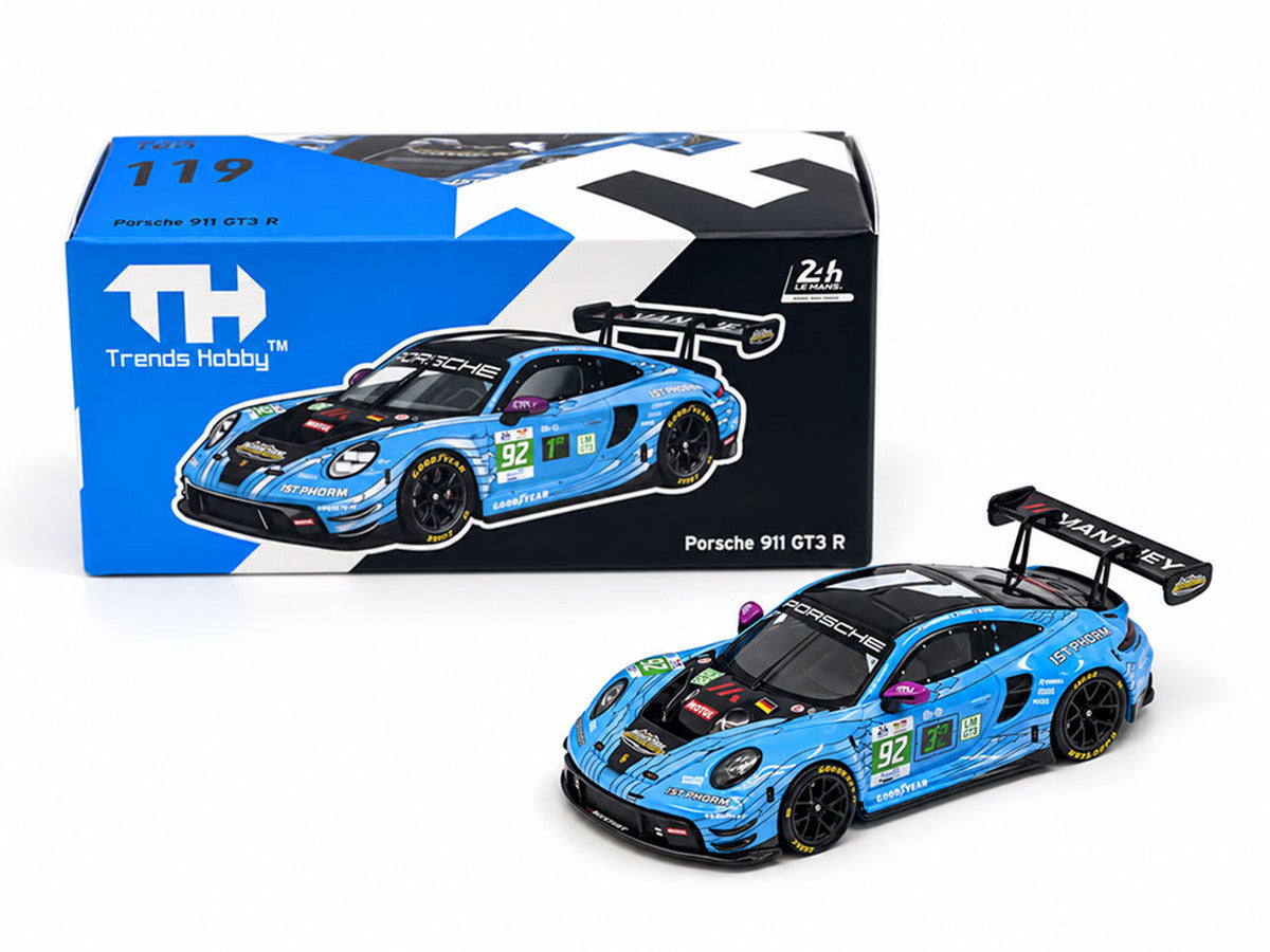 Porsche 911 GT3 R (992) #92 Ryan Hardwick - Richard Lietz - Riccardo Pera "Manthey 1st Phorm" LMGT3 Class Winner "24 Hours of Le Mans" (2025) 1/64 Diecast Model Car by Trends Hobby Trends Hobby