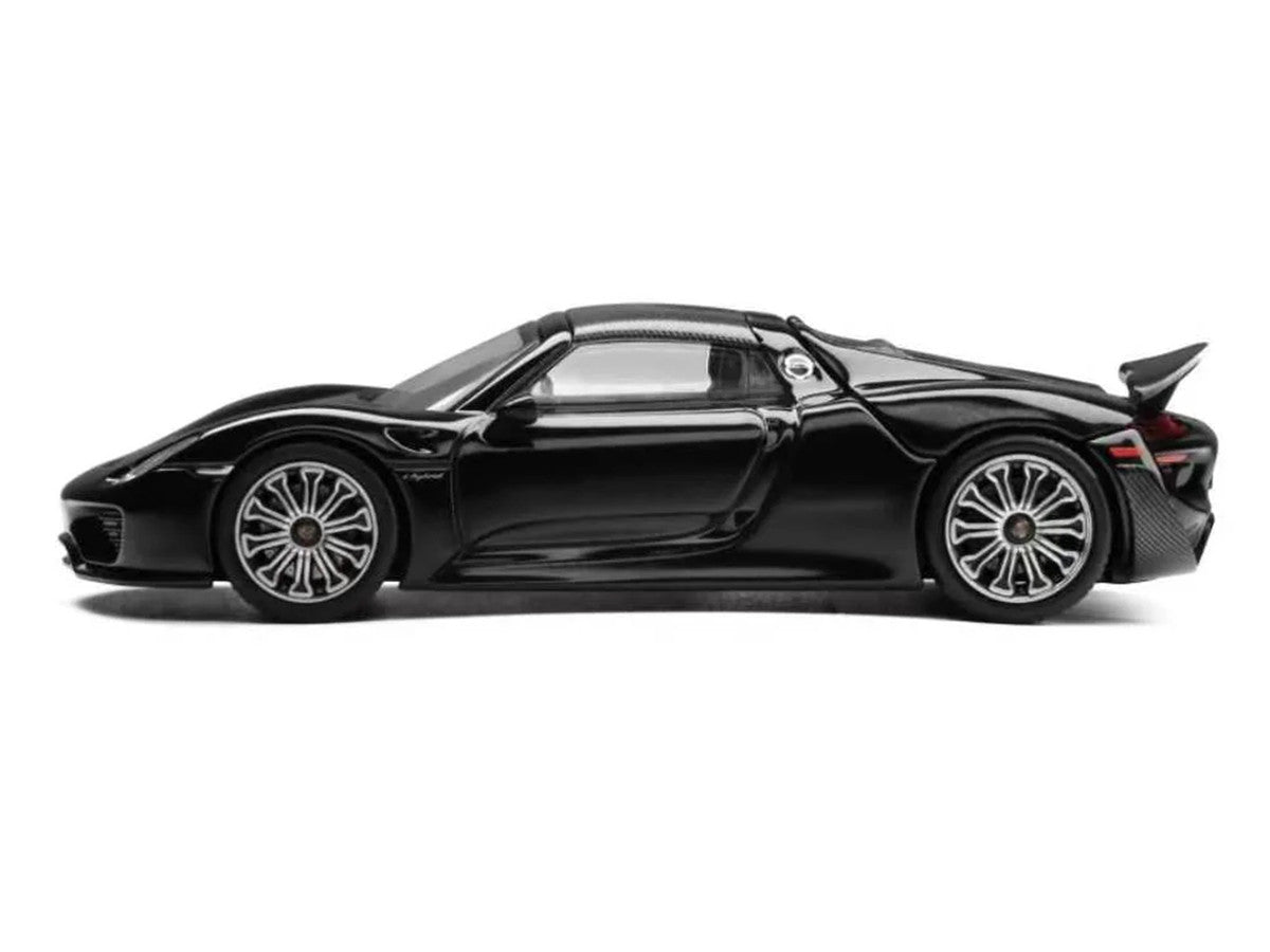 Porsche 918 Spyder Black with Carbon Top 1/64 Diecast Model Car by Trends Hobby Trends Hobby