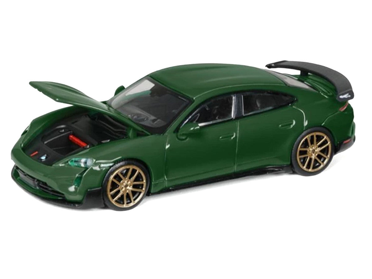 Porsche Taycan Turbo GT Green 1/64 Diecast Model Car by Trends Hobby Trends Hobby