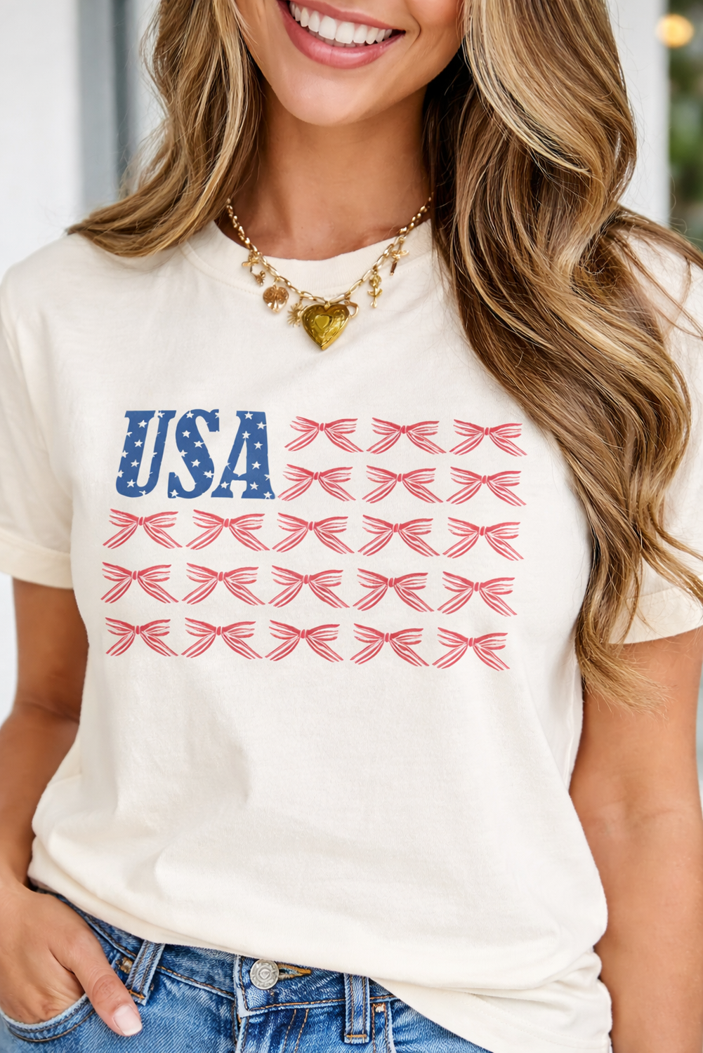 Sylvie Bow Flag Tee-2