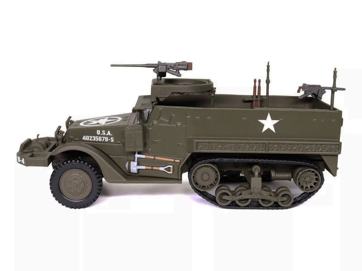 M3 Half-Track AFV with M2HB Machine Gun Olive Drab "United States Army" 1/43 Diecast Model by Militaria Die Cast Militaria Die Cast