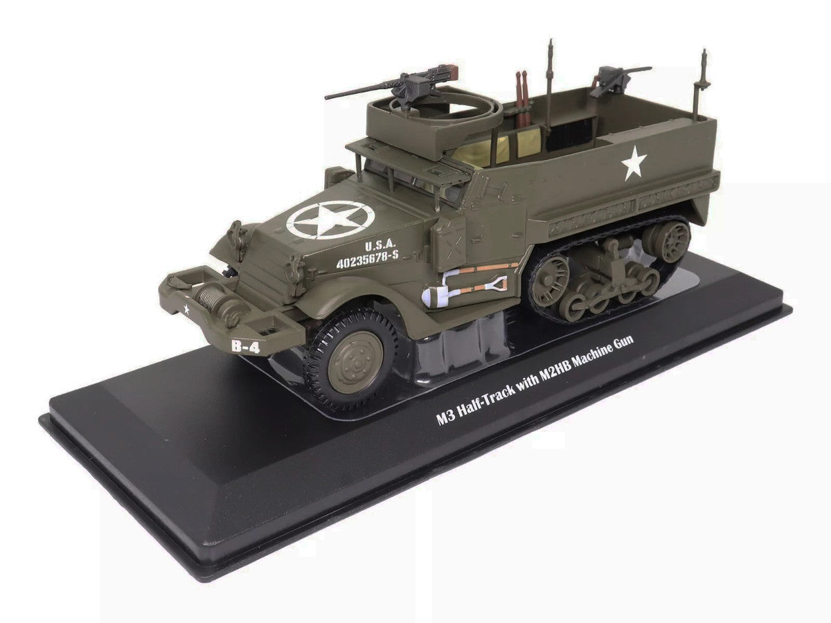 M3 Half-Track AFV with M2HB Machine Gun Olive Drab "United States Army" 1/43 Diecast Model by Militaria Die Cast Militaria Die Cast