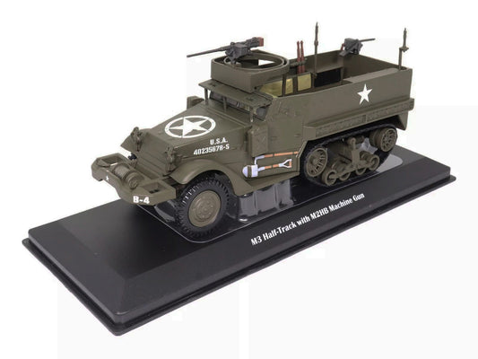 M3 Half-Track AFV with M2HB Machine Gun Olive Drab "United States Army" 1/43 Diecast Model by Militaria Die Cast Militaria Die Cast