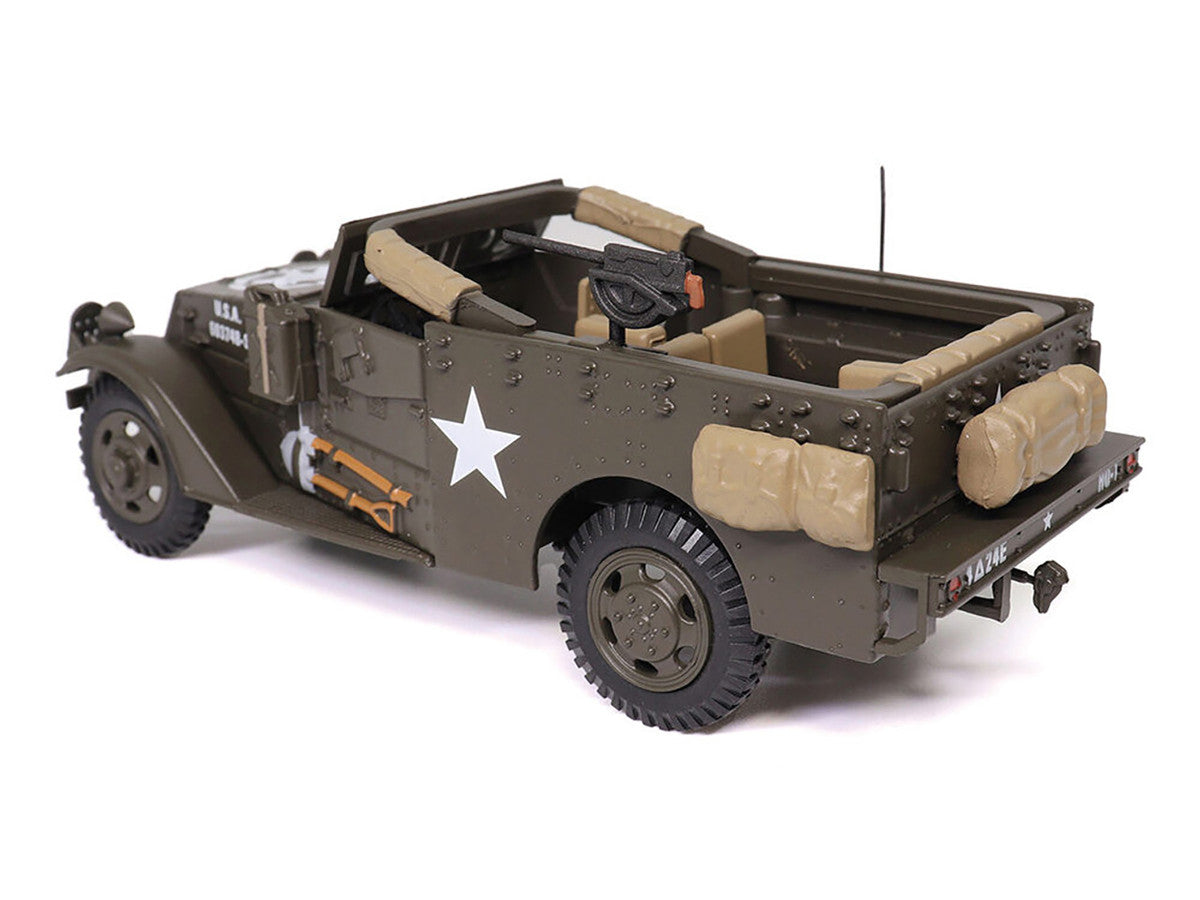 White M3 Scout Car Olive Drab "United States Army" 1/43 Diecast Model by Militaria Die Cast Militaria Die Cast
