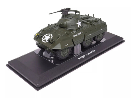 M8 Light Armored Car Olive Drab "United States Army" 1/43 Diecast Model by Militaria Die Cast Militaria Die Cast