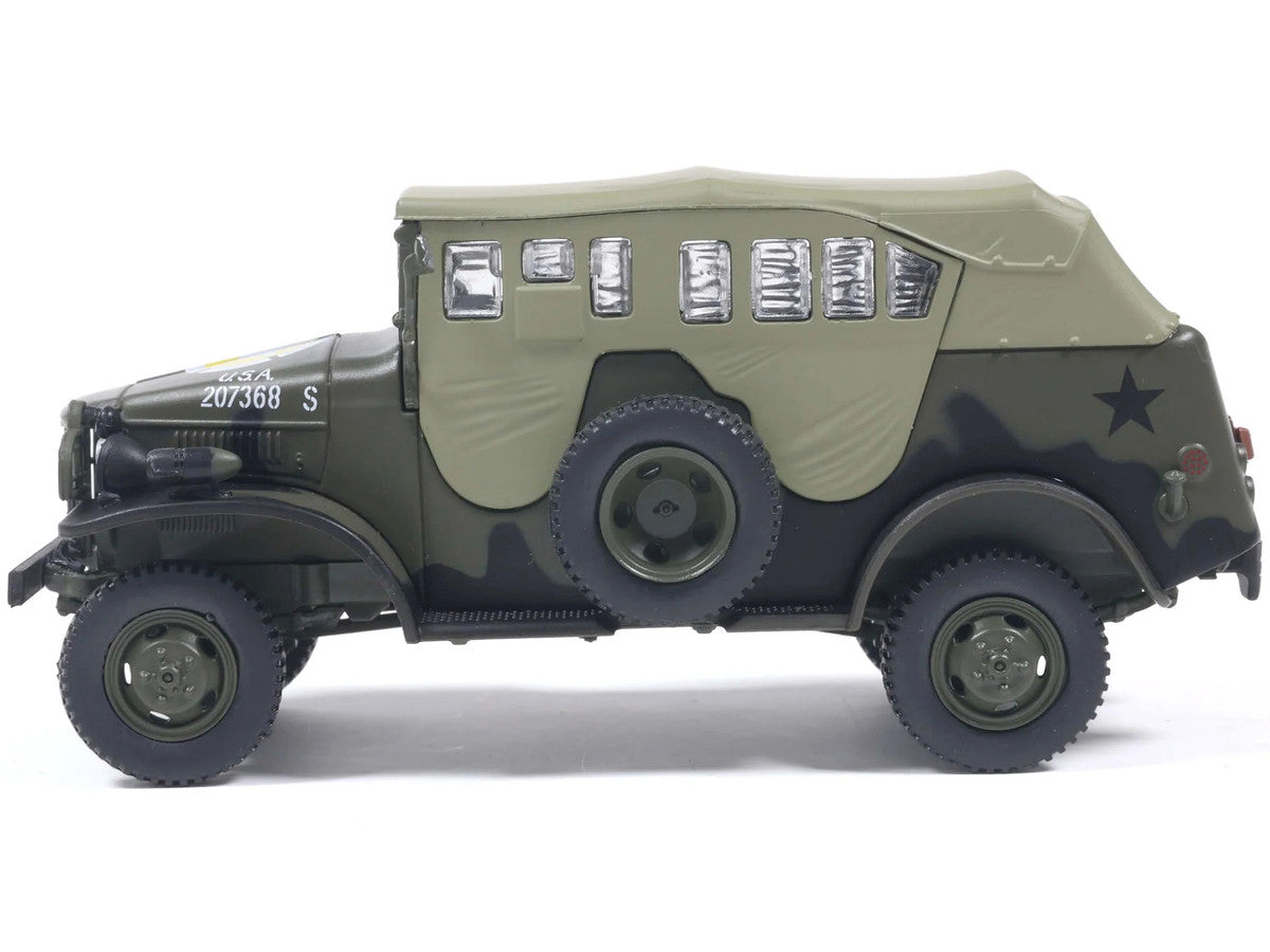 Dodge WC-6 Command Car with Canvas Top Olive Drab "2nd Armored Division France" (1944) United States Army 1/43 Diecast Model by Militaria Die Cast Militaria Die Cast