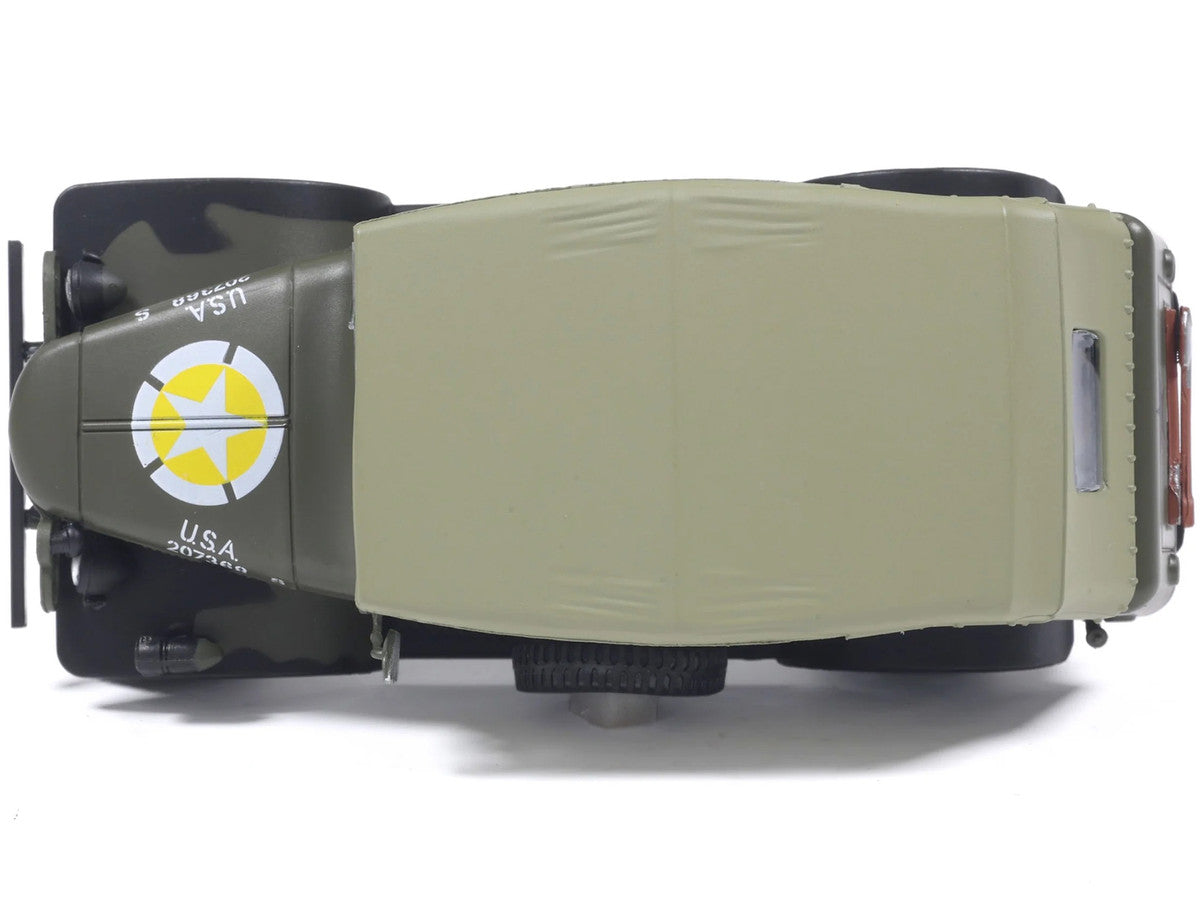 Dodge WC-6 Command Car with Canvas Top Olive Drab "2nd Armored Division France" (1944) United States Army 1/43 Diecast Model by Militaria Die Cast Militaria Die Cast
