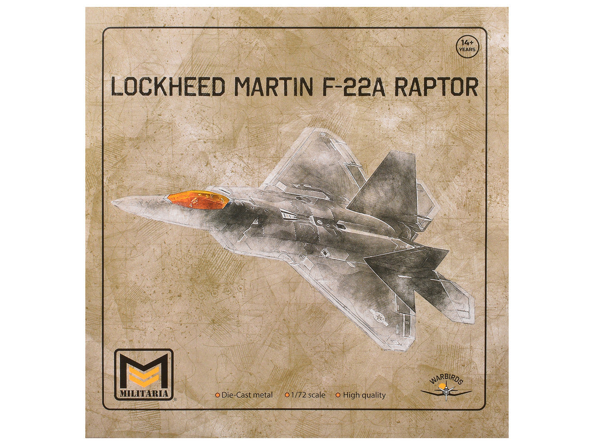 Lockheed Martin F-22A Raptor Aircraft "1st FW 94th FS" United States Air Force 1/72 Diecast Model by Militaria Die Cast Militaria Die Cast