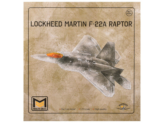 Lockheed Martin F-22A Raptor Aircraft "1st FW 94th FS" United States Air Force 1/72 Diecast Model by Militaria Die Cast Militaria Die Cast