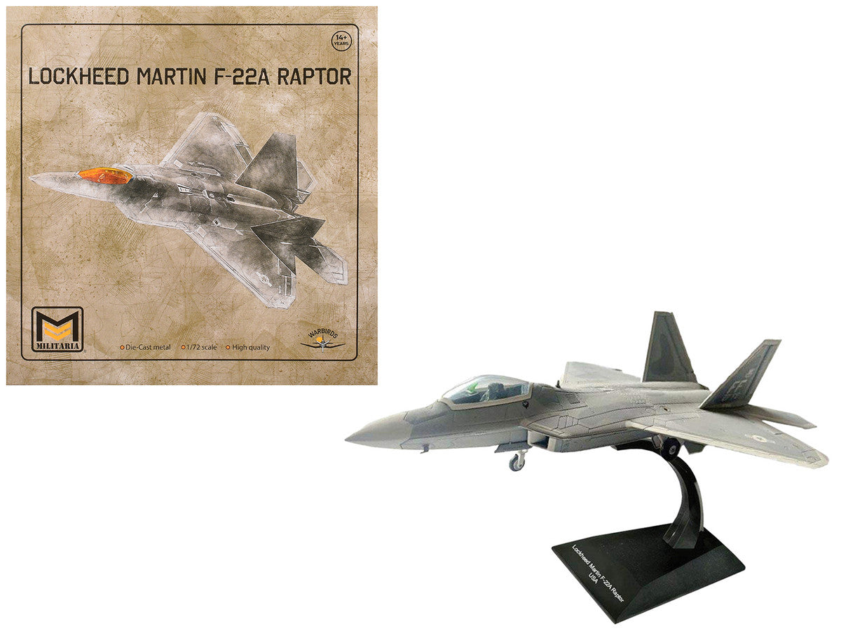 Lockheed Martin F-22A Raptor Aircraft "1st FW 94th FS" United States Air Force 1/72 Diecast Model by Militaria Die Cast Militaria Die Cast