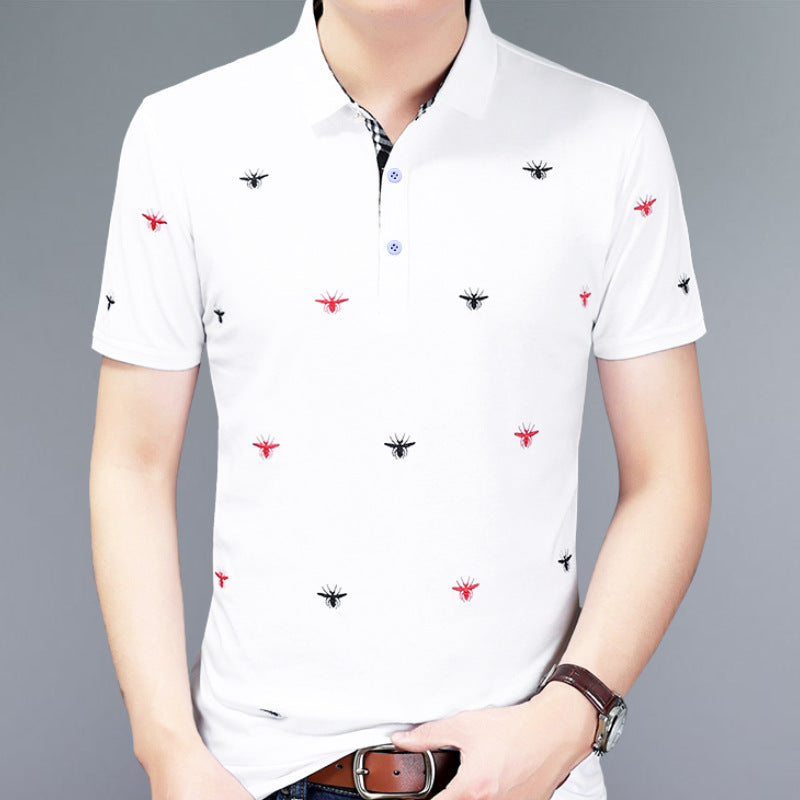 Embroidered lapel T-shirt