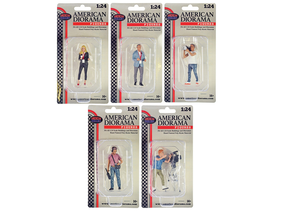 "On-Air" 6 piece Figures and Accessory Set for 1/24 Scale Models by American Diorama American Diorama