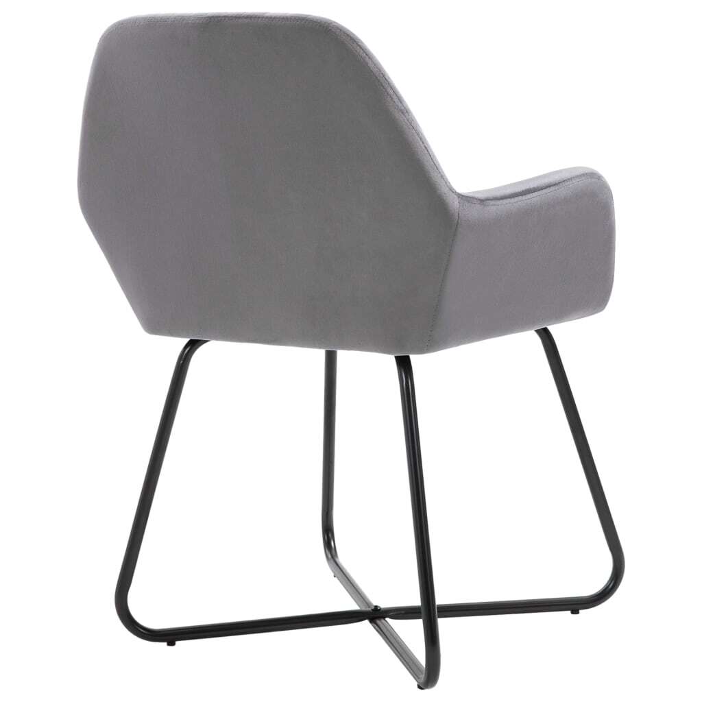 Dining Chairs 2 pcs Gray Velvet W2B