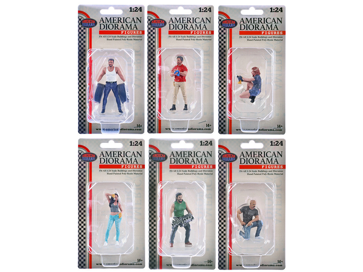 "Muscle Mechanics" 6 piece Figure Set for 1/24 Scale Models by American Diorama American Diorama
