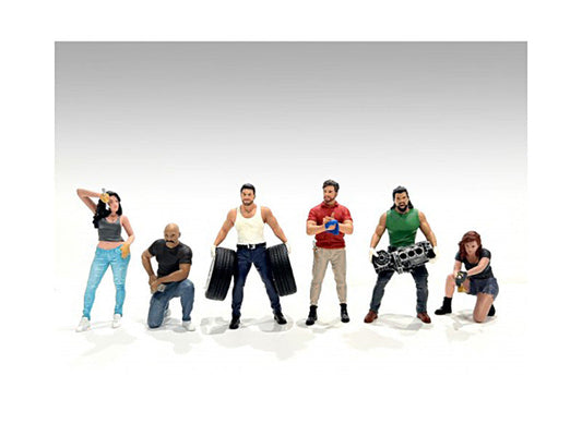 "Muscle Mechanics" 6 piece Figure Set for 1/24 Scale Models by American Diorama American Diorama